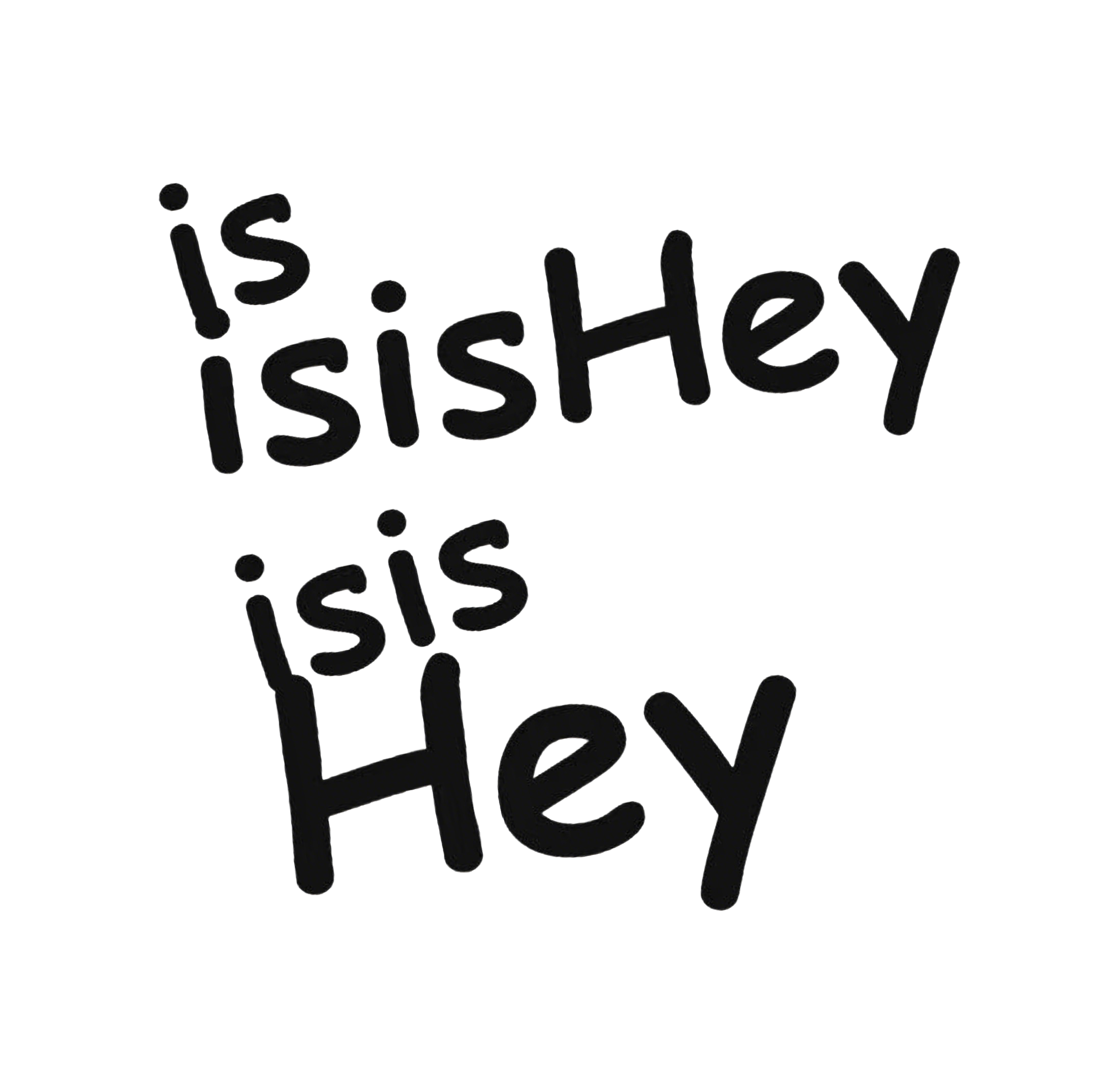 isishey 手写字样